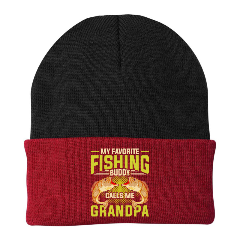 Fishing  Shirt Hobby Fisherman Grandpa Angle Fish Fathers Day Funny Fi Beanie by rabbitappear | Artistshot