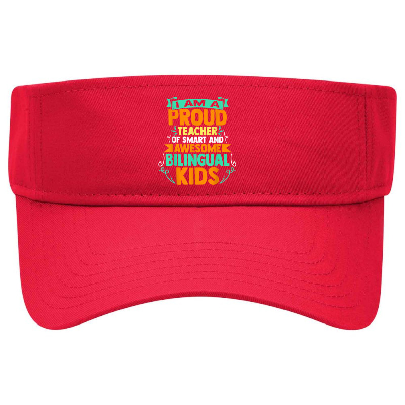 Proud School Teacher Bilingual Kids T Shirt Visor hat by roussoevjaapg6u | Artistshot