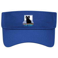 Funny Cat Programmer Code Writer Programming Codin Visor Hat | Artistshot