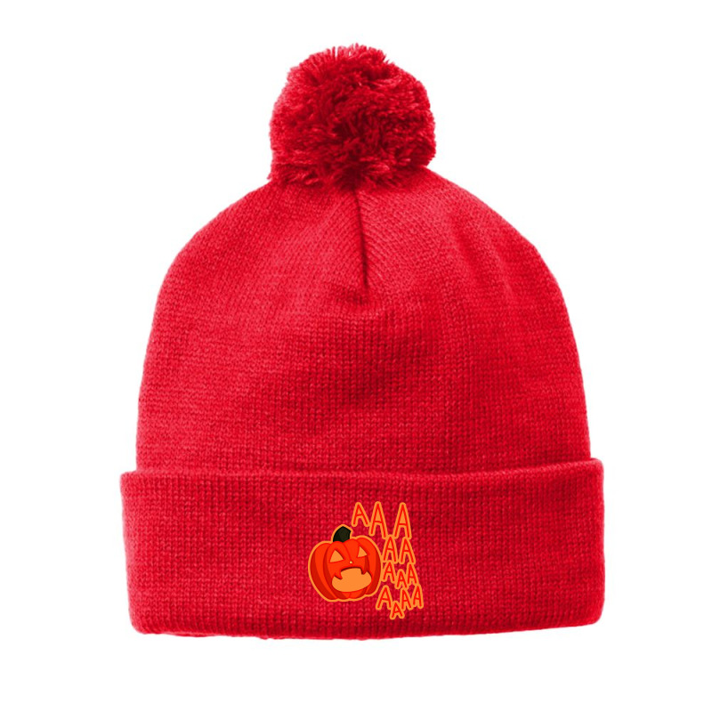 Screaming Pumpkin Pom Pom Beanie by Hatory | Artistshot