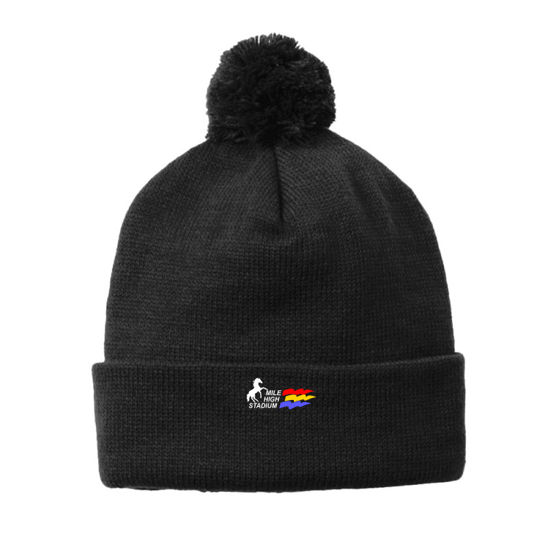 Mile High Stadium Funny Pom Pom Beanie by YatHad | Artistshot