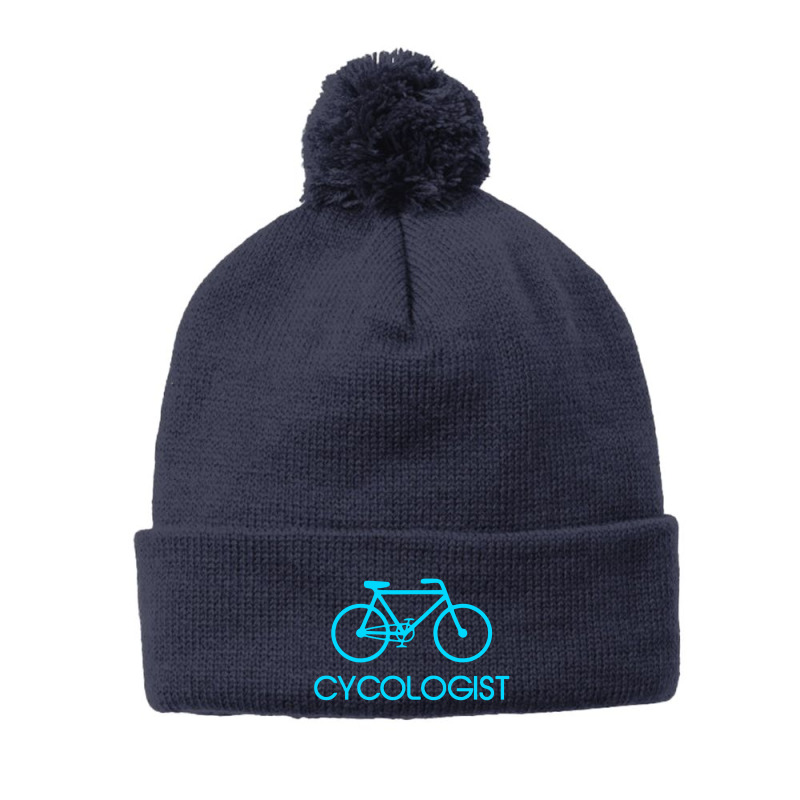 Cycologist Cycling Cycle Pom Pom Beanie | Artistshot