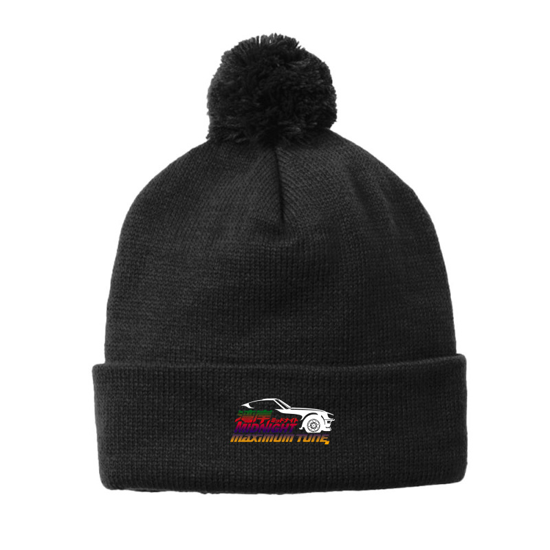 Midnight Maximum Tune Arcade Racing Pom Pom Beanie by LumLum | Artistshot