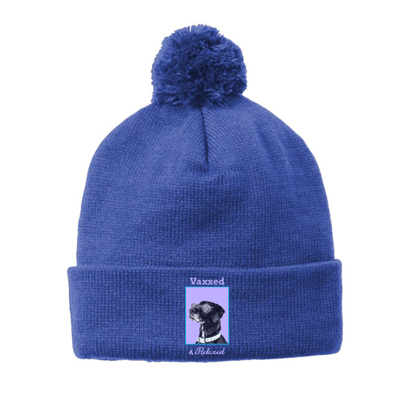 Vaxxed & Relaxed Dog   Vaccinated Pom Pom Beanie by obatpari | Artistshot