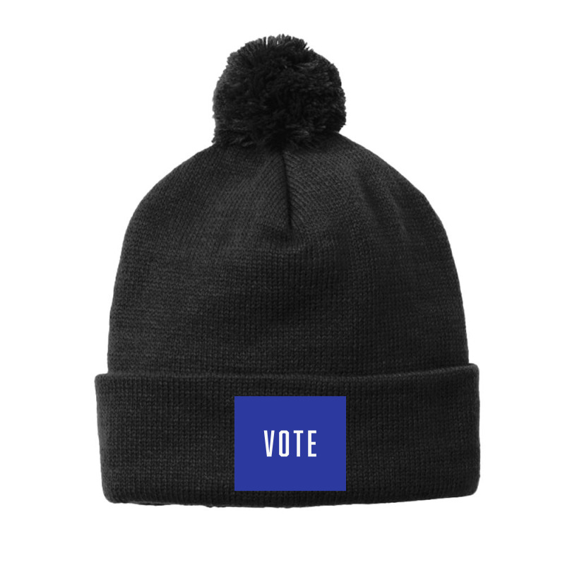 Vote (blue Edition) Pom Pom Beanie by kulakanes | Artistshot