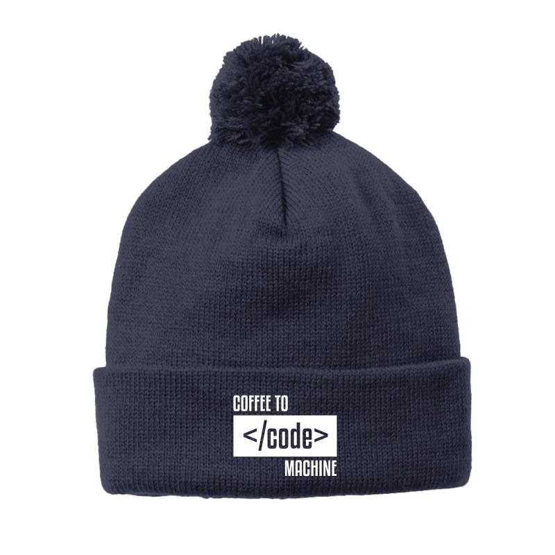 Coffee To Machine Code Geek Solver Coder Accounta Pom Pom Beanie by zackky | Artistshot