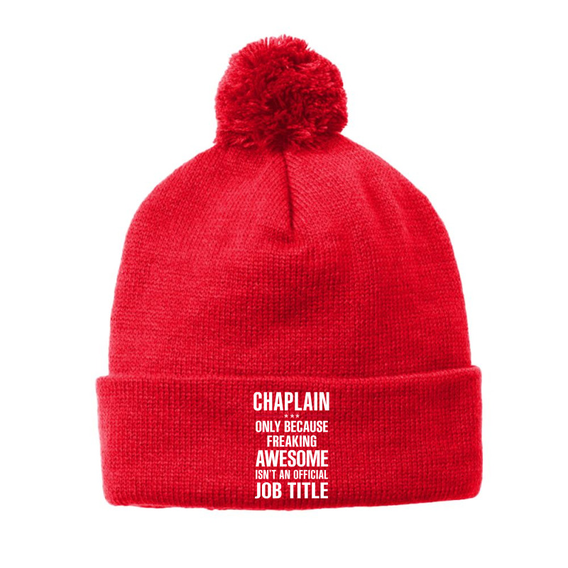 Gift For Freaking Awesome Chaplain Pom Pom Beanie by thanchashop | Artistshot