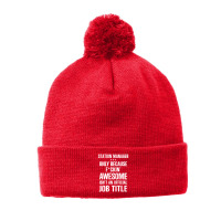 Gift For F Ckin' Awesome Station Manager Pom Pom Beanie | Artistshot