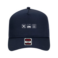 Eat Sleep Calculate - Funny Accountant Mesh Back Trucker Hat | Artistshot