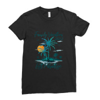 Family Vacation 2022 Retro Sunset Lost Paradise Beach Tank Top Ladies Fitted T-shirt | Artistshot