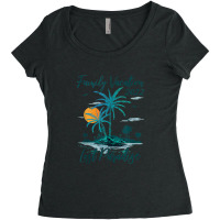 Family Vacation 2022 Retro Sunset Lost Paradise Beach Tank Top Women's Triblend Scoop T-shirt | Artistshot