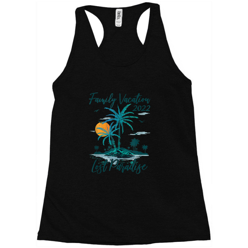 Family Vacation 2022 Retro Sunset Lost Paradise Beach Tank Top Racerback Tank by Yuh2105 | Artistshot