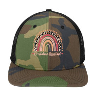 Circulation Assistant Leopard Rainbow Boho T Shirt Snapback Trucker Cap | Artistshot