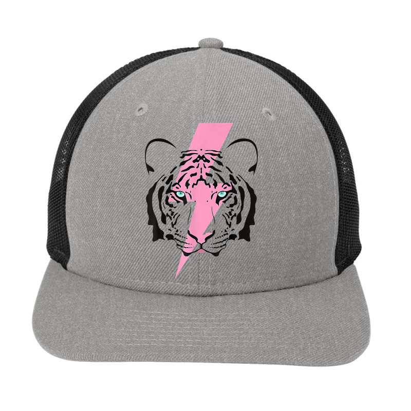 Tiger And Hot Pink Lightning Bolt T Shirt Snapback Trucker Cap by hutchisongruda | Artistshot