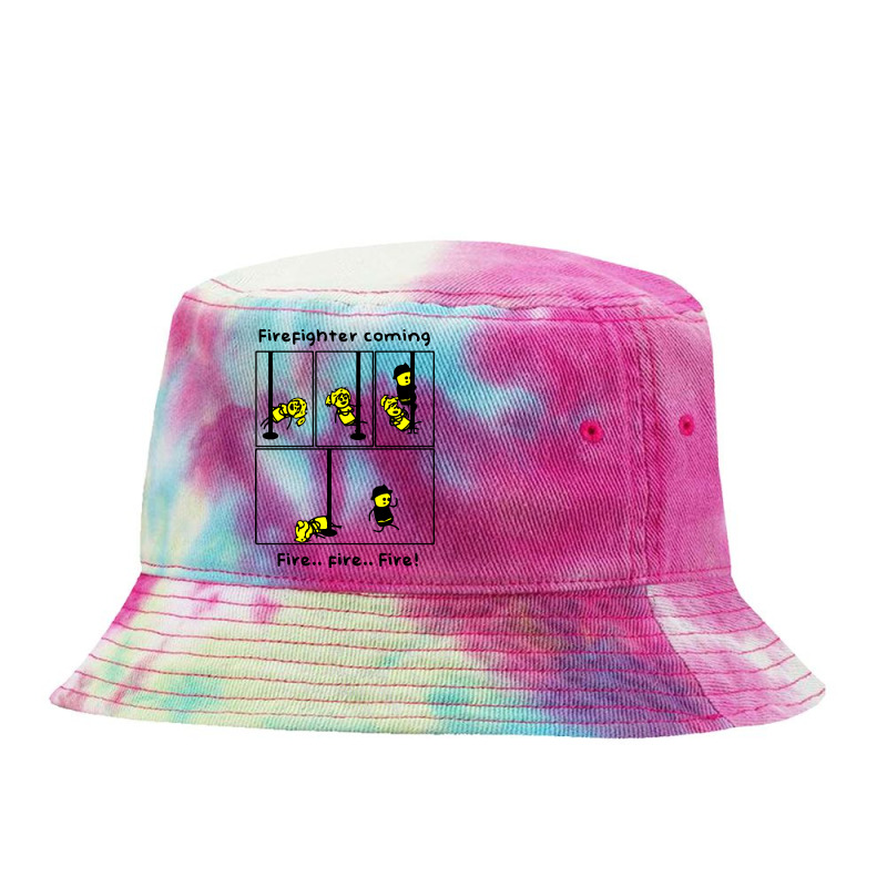 Firefighter Coming Fire Fire Fire Pole Dancing Tie Dyed Bucket Hat by Vanode Art | Artistshot