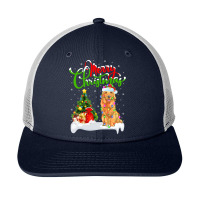 Golden Retriever Dog Xmas Lighting Matching Santa Golden Retriever Dog Snapback Trucker Cap | Artistshot