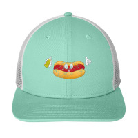 Hotdogs Mustard Sausage Lover Funny Hotdog Sandwich Grunge Snapback Trucker Cap | Artistshot