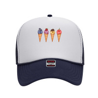 Assorted Ice Cream Cones T  Shirt Assorted Ice Cream Cones Set   Blueb Foam Trucker Hat | Artistshot