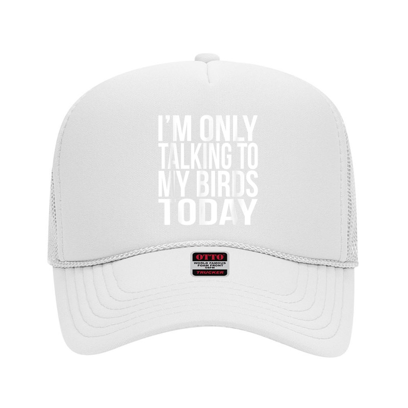 I'm Only Talking To My Birds Today Gift For A Pet Bird Lover T Shirt Foam Trucker Hat by annalyneplacencia | Artistshot