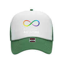 Red Instead Autism   Infinitely Au Some Infinity Foam Trucker Hat | Artistshot