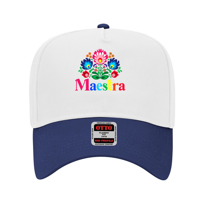 Maestra Proud Spanish Teacher Bilingual Teacher Latina , Best Gift, Co Adjustable Baseball Cap by trokeryth | Artistshot