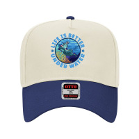 Life Is Better Under Water Marine Biology Scuba Diver Premium Adjustable Baseball Cap | Artistshot