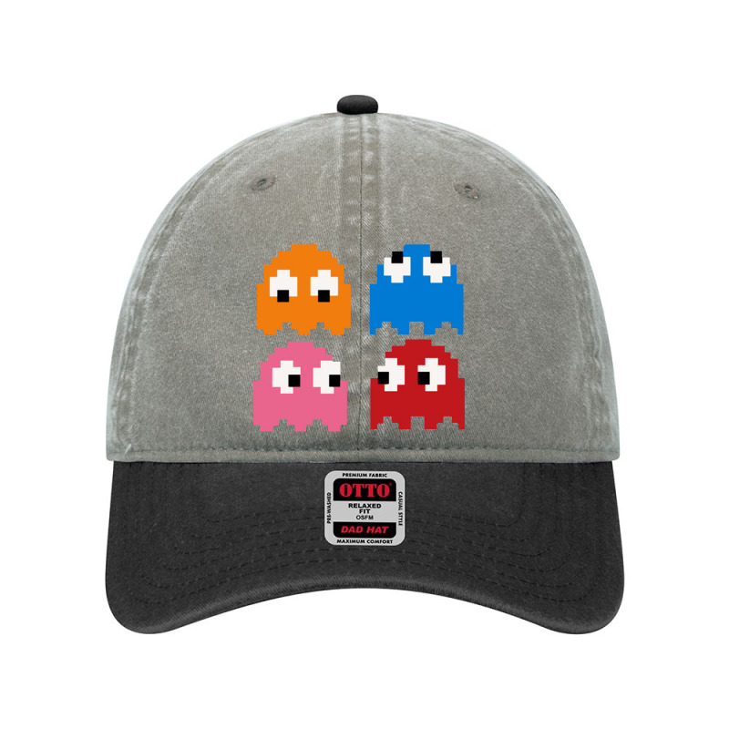 Pacman Ghosts Cool Retro 80s Dyed Cap by wongnyleneh | Artistshot