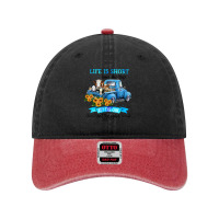 Cow Mooey Life Is Short Take The Trip Buy The Cow Eat The Cake 99 Cows Dyed Cap | Artistshot