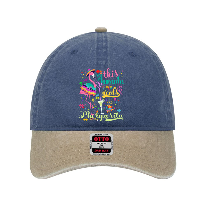 This Mamacita Needs A Margarita Cinco De Mayo Pink Flamingo T Shirt Dyed Cap by HUUY | Artistshot