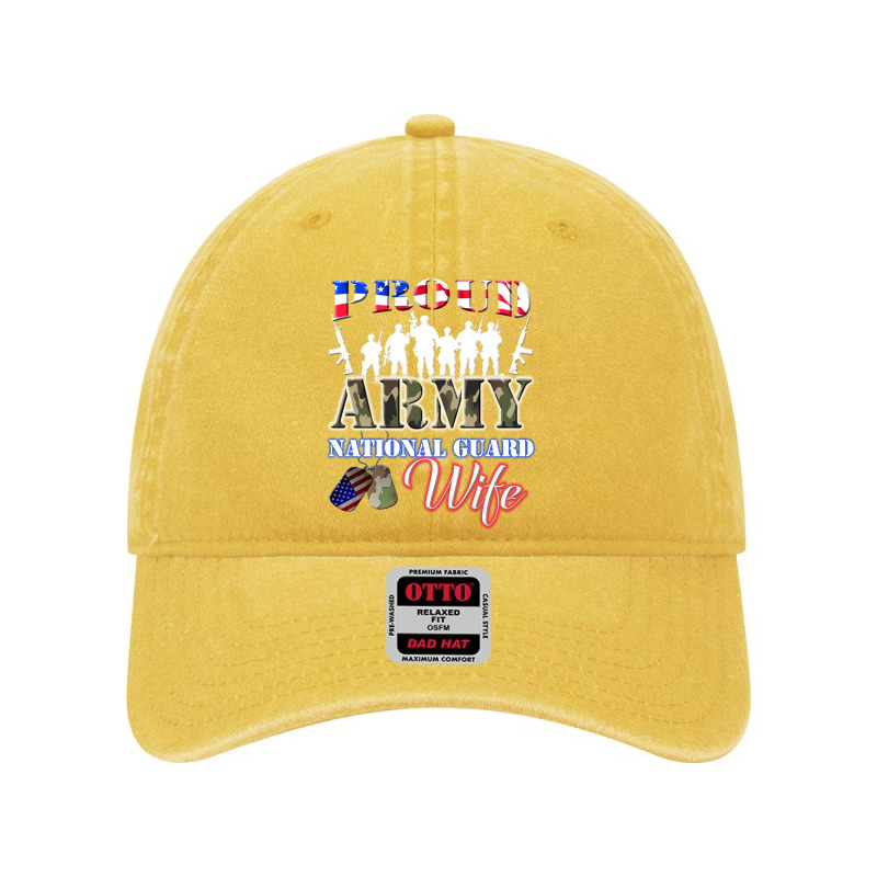 Proud Army National Guard Wife Tee U.s. Military Gift Dyed Cap | Artistshot