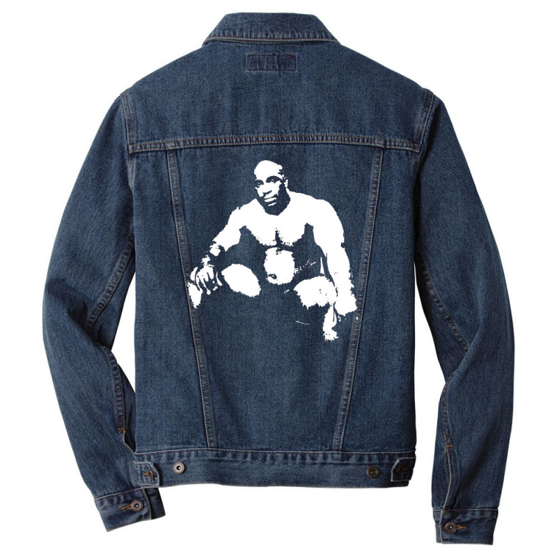 Wood Sitting On Bed Meme Men Denim Jacket | Artistshot