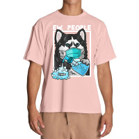 Siberian Husky Dog Wearing Facemask Hand Sanitizer Ew People Urban Heavy T-shirt | Artistshot