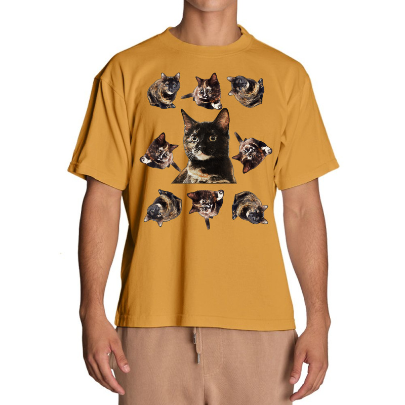 Tortie Cat Tortoiseshell Overload Multi Cat T Shirt Urban Heavy T-shirt by derosaatlamos | Artistshot