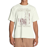 Gun American Flag Colors Don't Run They Reload (on Back) T Shirt Urban Heavy T-shirt | Artistshot