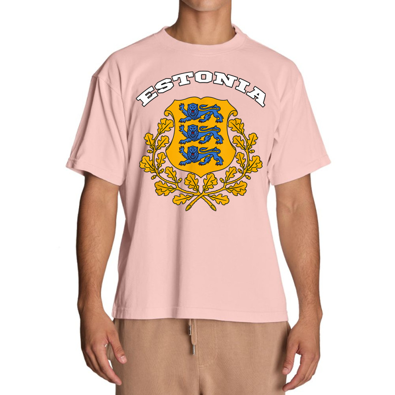 Estonia T Shirt Coat Of Arms Tee Flag Souvenir Tallinn T Shirt Urban Heavy T-shirt | Artistshot