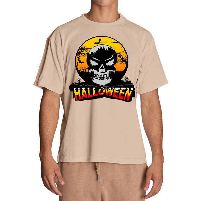 Halloween Graphic T-shirt Design And Typography Urban Heavy T-shirt | Artistshot