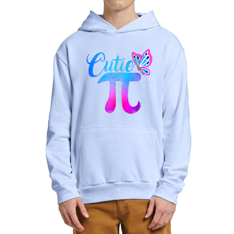 Cute & Funny Cutie Pi Math Pie Butterfly Adorable Math Pun Urban Pullover Hoodie | Artistshot