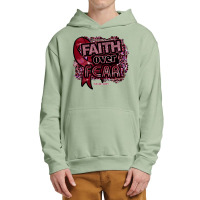 Disabled Adults T  Shirt Disabled Adults Awareness Ribbon Faith Over F Urban Pullover Hoodie | Artistshot