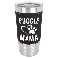 Cute Puggle Mama Gift Pet Pugs Lover Apparel Dog Pug Mom Leatherette Tumbler | Artistshot