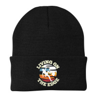 Living On The Edge Climbing Saying Bouldering Mountaineering Tank Top Beanie | Artistshot