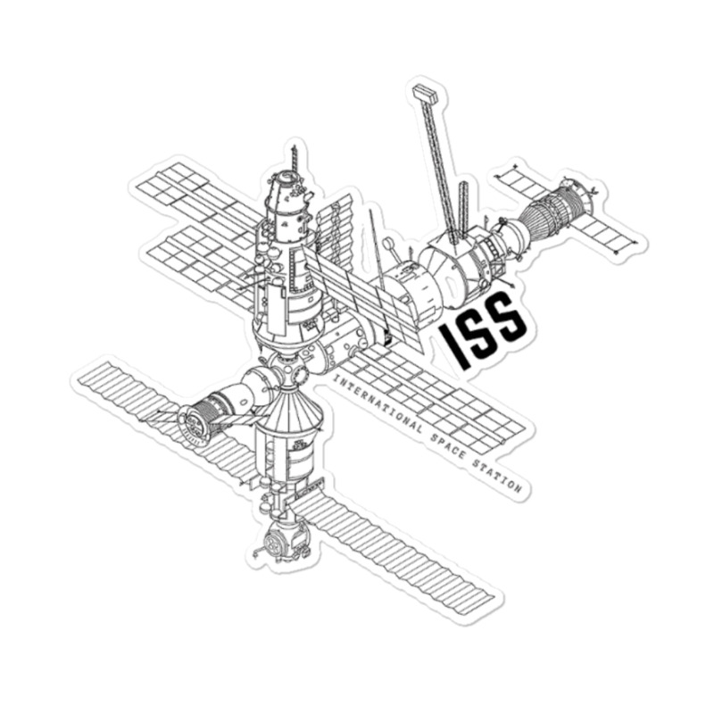 Astronaut  Space Station Iss Sticker | Artistshot