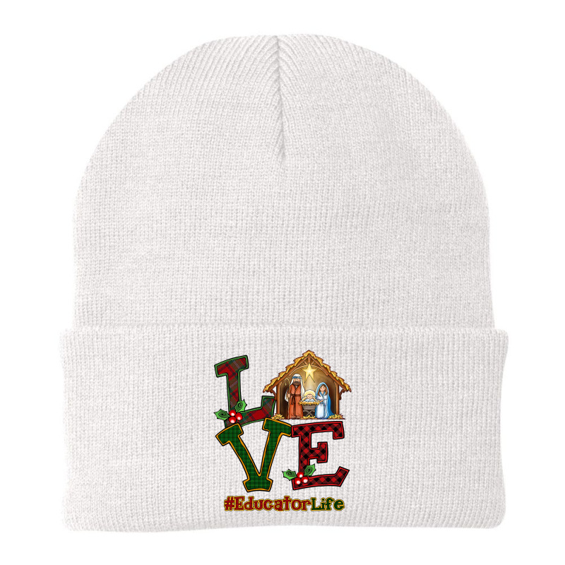 Educator Love Jesus Merry Christmas Xmas Christian Noel T Shirt Beanie by Denise_Riemenschneider | Artistshot