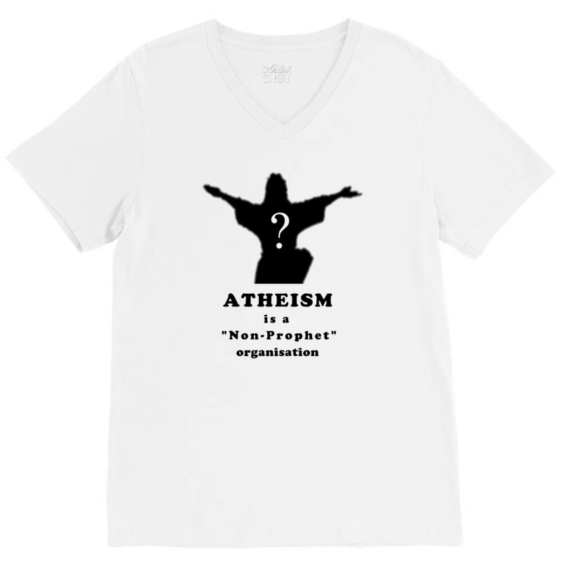 Atheism Is A Non Prophet Organisation Essential V-Neck Tee by designtopall | Artistshot