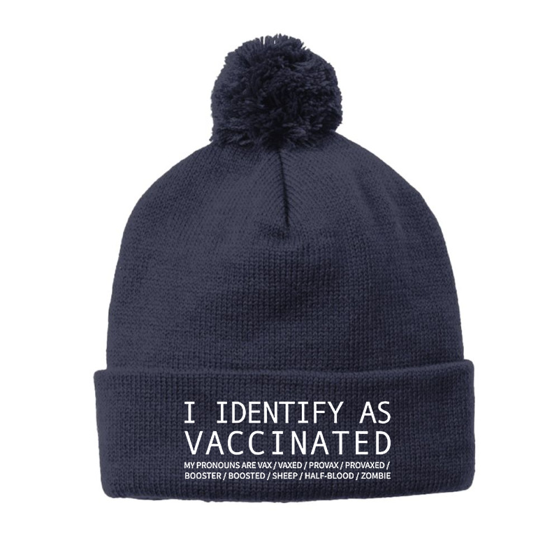 Vaccinated Pom Pom Beanie by Emilee | Artistshot