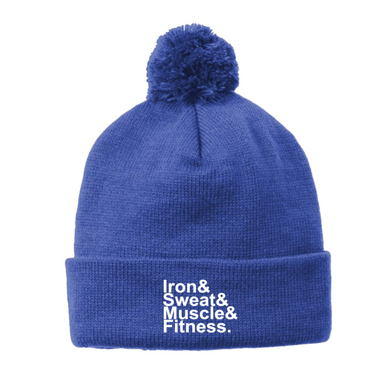 Iron & Sweat & Muscle & Fitness Pom Pom Beanie | Artistshot