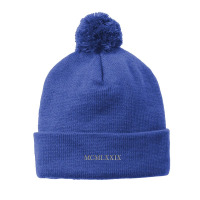 Roman Numeral 1979 Pom Pom Beanie | Artistshot