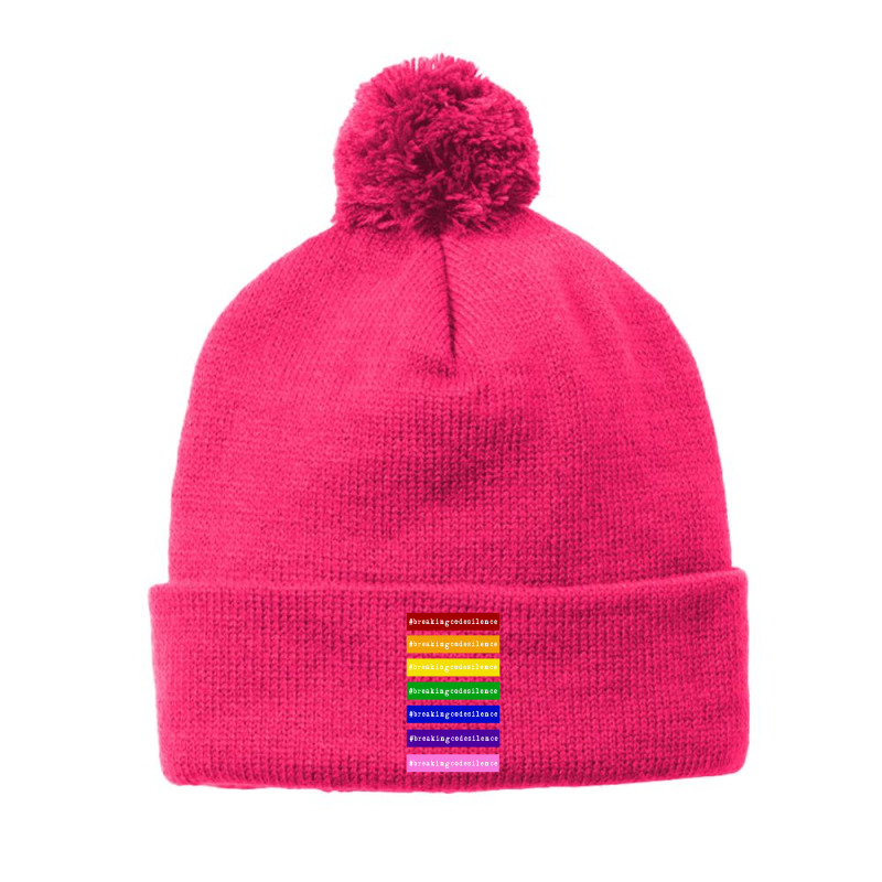 #breakingcodesilence,rainbow ,alliance ,breaking Code Silence Pom Pom Beanie | Artistshot