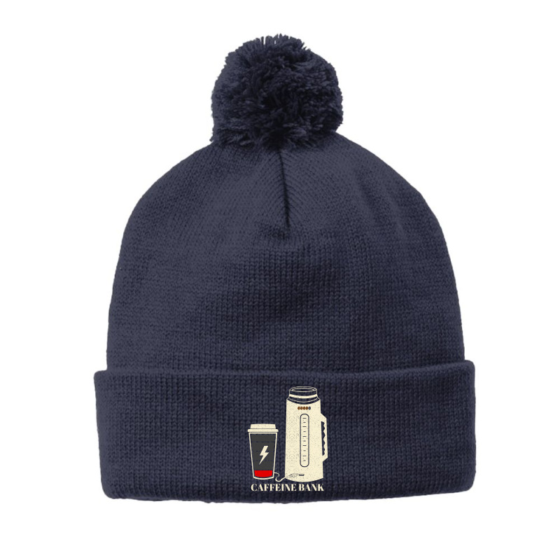 Caffeine Power Bank Pom Pom Beanie by autlu2024 | Artistshot