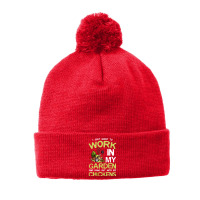 Chicken Cock I Just Want To Work In My Garden And Hang Out Chicken Quo Pom Pom Beanie | Artistshot