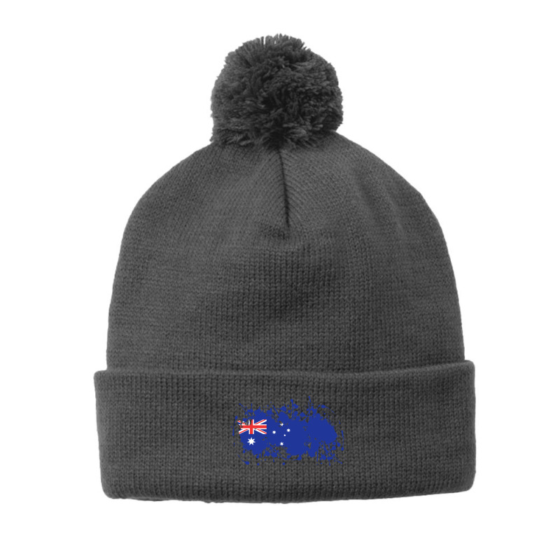 Australia Ink Flag Vectors Pom Pom Beanie | Artistshot